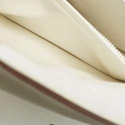 Celine White/Tan Leather Vintage Envelope Pouch