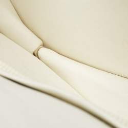 Celine White/Tan Leather Vintage Envelope Pouch