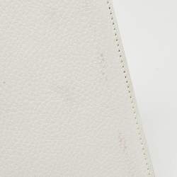 Celine White/Tan Leather Vintage Envelope Pouch