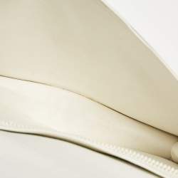 Celine White/Tan Leather Vintage Envelope Pouch