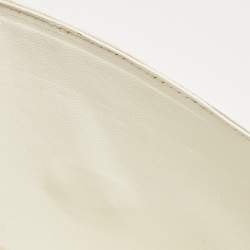 Celine White/Tan Leather Vintage Envelope Pouch
