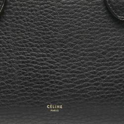 Celine Black Leather Mini Tie Tote