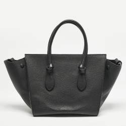 Celine Black Leather Mini Tie Tote