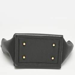 Celine Black Leather Mini Tie Tote