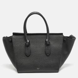 Celine Black Leather Mini Tie Tote