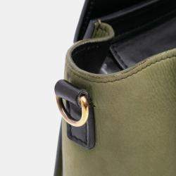 Celine Brown Tricolor Grained Calfskin And Nubuck Nano Luggage Tote