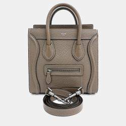 Celine Beige Leather Nano Luggage Bag