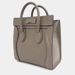 Celine Beige Leather Nano Luggage Bag