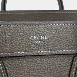 Celine Beige Leather Nano Luggage Bag