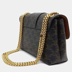 Celine Brown PVC Victoire Medium bag