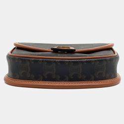 Celine Brown Canvas Triumph Vesace Crossbody Bag