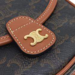 Celine Brown Canvas Triumph Vesace Crossbody Bag