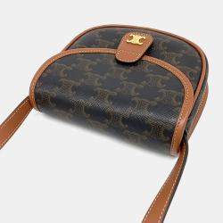 Celine Brown Canvas Triumph Vesace Crossbody Bag