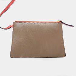 Celine Red Leather Twist Cabas Bag