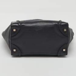 Celine Black Leather Mini Luggage Tote