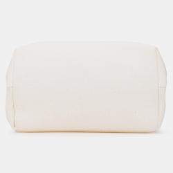 Celine Beige Small Canvas Logo Print Horizontal Cabas Tote