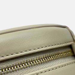 Celine Beige Small Calfskin Cuir Triomphe Oval Crossbody