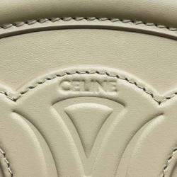 Celine Beige Small Calfskin Cuir Triomphe Oval Crossbody