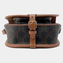 Celine Tan PVC Leather Falco Shoulder Bag Medium