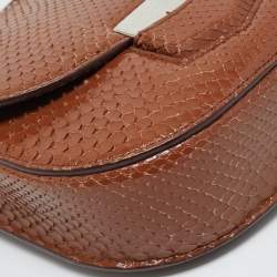 Celine Brown Python Small Trotteur Crossbody Bag