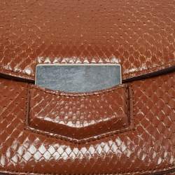 Celine Brown Python Small Trotteur Crossbody Bag