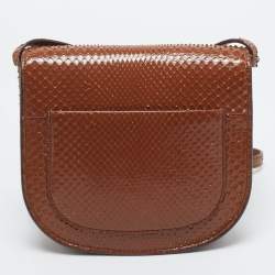 Celine Brown Python Small Trotteur Crossbody Bag