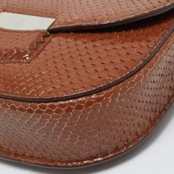 Celine Brown Python Small Trotteur Crossbody Bag