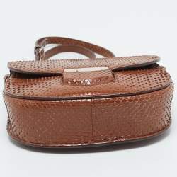 Celine Brown Python Small Trotteur Crossbody Bag