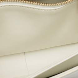Pre Owned Celine White Leather Teen Triomphe Shoulder Bag