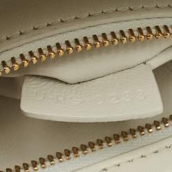 Pre Owned Celine White Leather Teen Triomphe Shoulder Bag