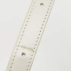 Pre Owned Celine White Leather Teen Triomphe Shoulder Bag