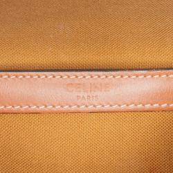 Celine Brown Medium Triomphe Coated Canvas Folco Crossbody