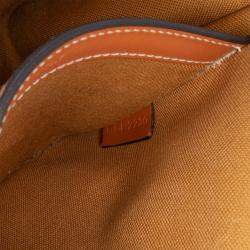 Celine Brown Medium Triomphe Coated Canvas Folco Crossbody