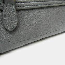 Celine Luggage Nano Gray Leather Top Handle Bag