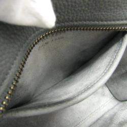 Celine Luggage Nano Gray Leather Top Handle Bag