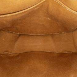 Celine White Medium Triomphe Coated Canvas Folco Crossbody