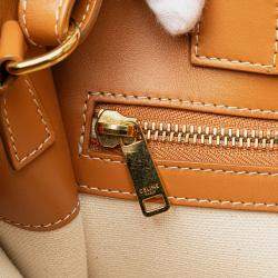 Celine Beige Small Vertical Cabas Satchel