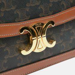 Celine Brown Classique Coated Canvas Triomphe Crossbody
