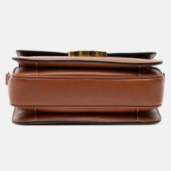 Celine Brown Classique Coated Canvas Triomphe Crossbody