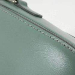 Celine Teen Triomphe Green Leather Handbag