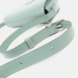 Celine Teen Triomphe Green Leather Handbag