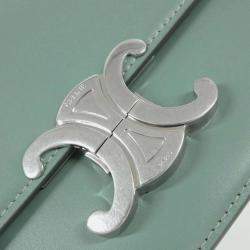 Celine Teen Triomphe Green Leather Handbag