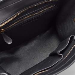 Pre Owned Celine Black Leather and Python Mini Luggage Tote