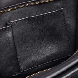 Pre Owned Celine Black Leather and Python Mini Luggage Tote