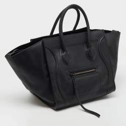 Pre Owned Celine Black Leather Large Phantom Luggage Tote