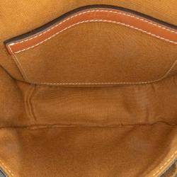 Celine Brown Medium Triomphe Coated Canvas Folco Crossbody