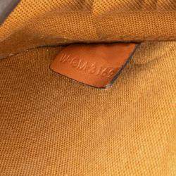 Celine Brown Medium Triomphe Coated Canvas Folco Crossbody