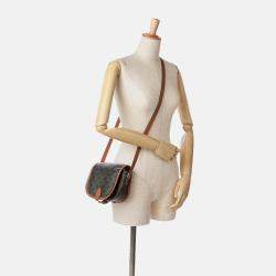 Celine Brown Medium Triomphe Coated Canvas Folco Crossbody