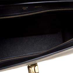 Pre Owned Celine Tri Color Leather and Snakeskin Medium Trapeze Tote