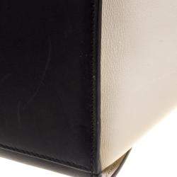 Pre Owned Celine Tri Color Leather and Snakeskin Medium Trapeze Tote